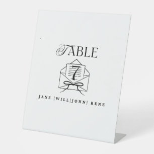 Panneau de Numéro de Table – Décoration de Mariage