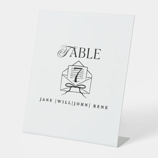 Panneau de Numéro de Table – Décoration de Mariage (Recto)