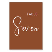 Panneau de numéro de table élégant en terre cuite (Dos)