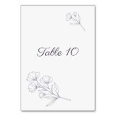 Panneau de numéro de table en dessin au trait de c (Dos)