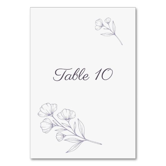 Panneau de numéro de table en dessin au trait de c (Par défaut)