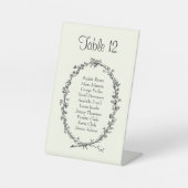 Panneau de numéro de table en ivoire et couronne (Recto)