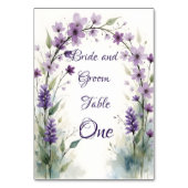 Panneau de numéro de table floral lavande lilas (Par défaut)