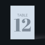 Panneau de numéro de table moderne bleu clair doux<br><div class="desc">Cette carte de numéro de table a un fond bleu clair avec un numéro gras et une écriture propre — simple,  jolie et facile à mélanger et assortir. Le numéro est entièrement modifiable pour que vous puissiez configurer chaque table en quelques minutes.</div>