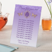 Panneau de numéro de table papillon et paillettes (In SItu)