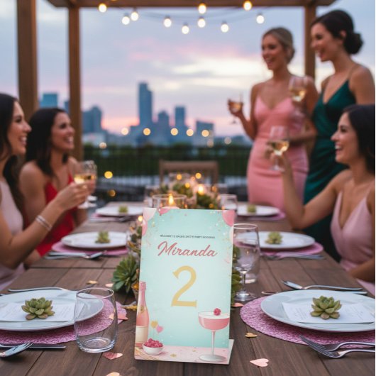 Panneau de numéro de table pour enterrement de vie