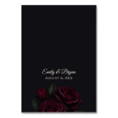 Panneau de numéro de table Rose Velvet (Dos)