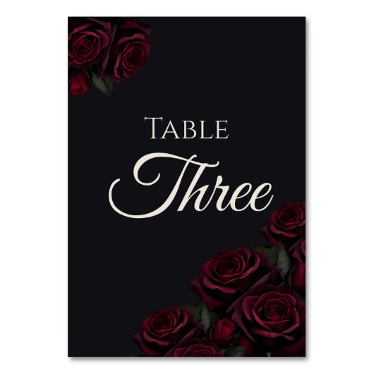 Panneau de numéro de table Rose Velvet (Par défaut)