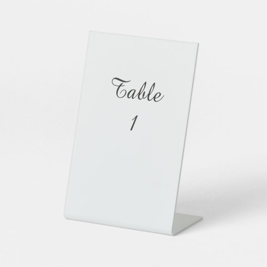 Panneau de numéro de table sur socle (Recto)