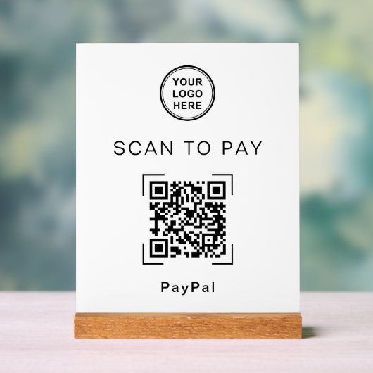 Panneau de paiement moderne par code QR pour compt (Neutre)
