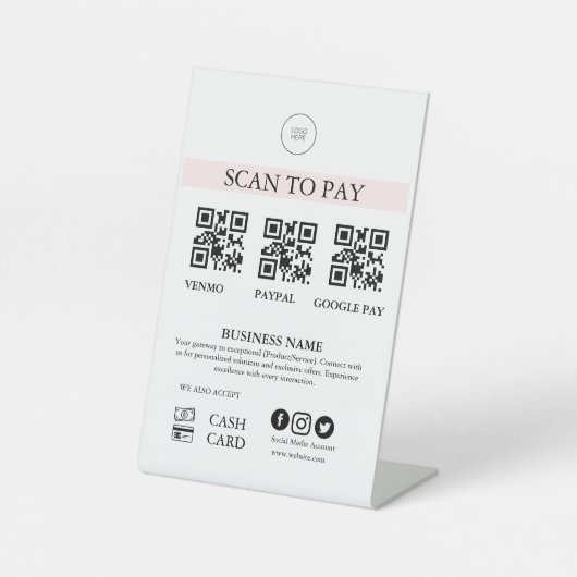 Panneau de paiement par code QR pour les petites e (Recto)