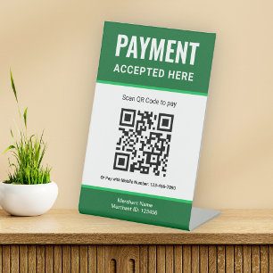 Panneau de paiement par code QR Scan to Pay du por