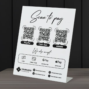 Panneau de paiement par code QR « Scanner pour pay