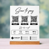 Panneau de paiement par QR code Scan to Pay (Neutre)