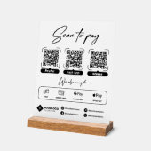 Panneau de paiement par QR code Scan to Pay (Angle)