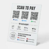 Panneau de paiement tout-en-un pour scanner et pay (Recto)