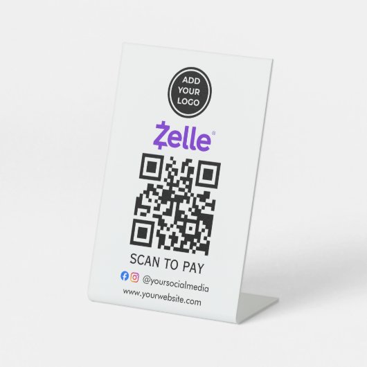 Panneau de paiement Zelle Ajouter un code de numér (Recto)