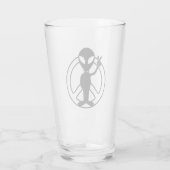 Panneau de Paix Alien Pint verre à boire (Dos)