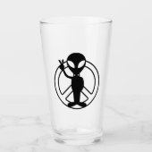 Panneau de Paix Alien Pint verre à boire (Devant)