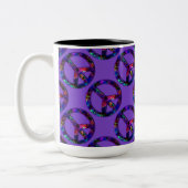 Panneau de Paix Coloré Motif Mug pourpre (Gauche)