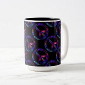 Panneau de Paix Coloré Mug Motif (Devant droit)