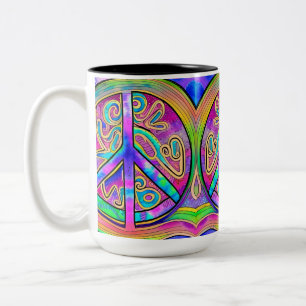 Panneau de Paix Couleurs Cool 15 oz Mug