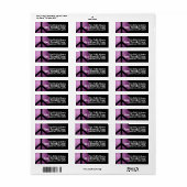 Panneau de Paix étiquette de adresse, Violet, Noir (Feuille entière)