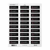 Panneau de Paix Étiquettes d'adresse de retour Arc (Feuille entière)