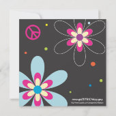 Panneau de paix Invitation d'anniversaire - Ado (Dos)