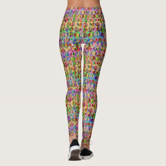 Panneau de Paix Multicolore - Leggings (Dos)