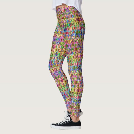 Panneau de Paix Multicolore - Leggings (Gauche)