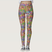 Panneau de Paix Multicolore - Leggings (Devant)