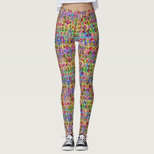 Panneau de Paix Multicolore - Leggings (Devant)
