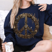 Panneau de paix Steampunk Sweatshirt | Engin indus
