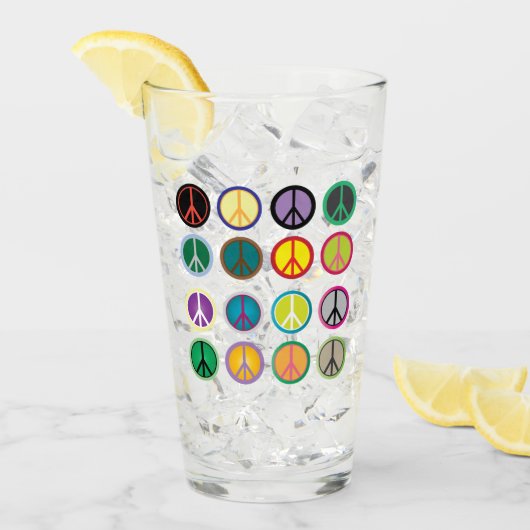 Panneau de Paix Verre à boire (Devant glace)