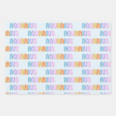 Panneau de papier d'enveloppement Aquarius zodiac  (Devant 2)