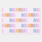 Panneau de papier d'enveloppement Aquarius zodiac  (Devant)
