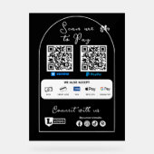 Panneau de petit commerce pour payer avec un code (Recto)