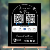Panneau de petit commerce pour payer avec un code (Neutre)