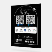 Panneau de petit commerce pour payer avec un code (Angle)