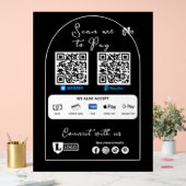 Panneau de petit commerce pour payer avec un code (Mariage)