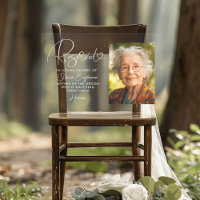 Panneau de photo de mariage mémorial de siège rése