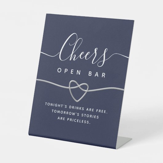Panneau de pied de bar ouvert de mariage (Recto)