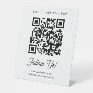 Panneau de pied de code QR de base pour les entrep