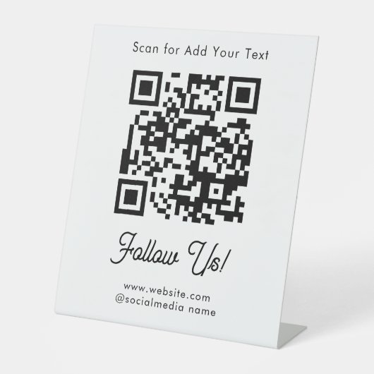 Panneau de pied de code QR de base pour les entrep (Recto)