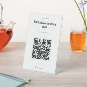 Panneau de pied de code QR pour les restaurants et (In SItu)