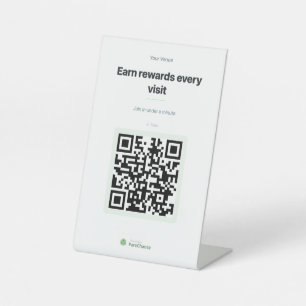 Panneau de pied de code QR pour les restaurants et