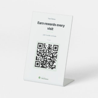 Panneau de pied de code QR pour les restaurants et