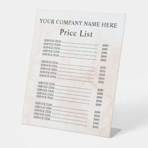 Panneau de pied de liste de prix de miel