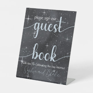 Panneau de pied de livre d'or céleste de Nuit étoi